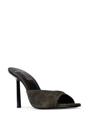 Black Suede Studio Nori 100 Sandal in Dark Brown Sz 8